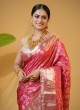 Gorgeous Gajri Pink Banarasi Silk Wedding Saree